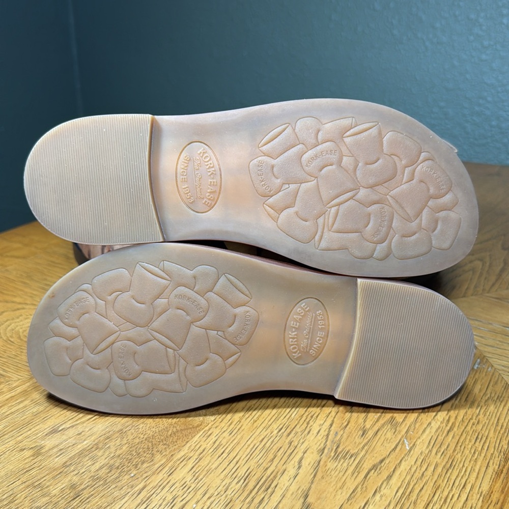 HTF KORK EASE 3 STRAP LEATHER SLIP ON SANDALS - Picture 11 of 14